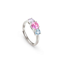 Load image into Gallery viewer, COLOUR WAVE RING 149815/005 STERLING SILVER &amp; COLOURED CZ
