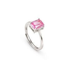 Load image into Gallery viewer, COLOUR WAVE RING 149824/028 STERLING SILVER &amp; PINK CZ
