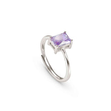 Load image into Gallery viewer, COLOUR WAVE RING 149824/030 STERLING SILVER &amp; LAVENDER CZ
