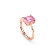 Load image into Gallery viewer, COLOUR WAVE RING 149824/031 ROSE GOLD &amp; PINK CZ
