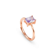 Load image into Gallery viewer, COLOUR WAVE RING 149824/033 ROSE GOLD &amp; LAVENDER CZ
