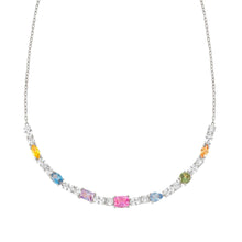 Load image into Gallery viewer, COLOUR WAVE NECKLACE 149826/010 STERLING SILVER &amp; COLOURED CZ
