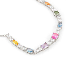 Load image into Gallery viewer, COLOUR WAVE NECKLACE 149826/010 STERLING SILVER &amp; COLOURED CZ

