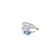 Load image into Gallery viewer, COLOUR WAVE AURORA EAR CUFF 149863/061 STERLING SILVER LAVENDER &amp; BLUE CZ
