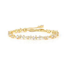 Load image into Gallery viewer, COLOUR WAVE MINI BRACELET 149883/020 GOLD &amp; WHITE CZ
