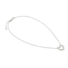 Load image into Gallery viewer, COLOUR WAVE MINI NECKLACE 149885/031 STERLING SILVER WHITE CZ HEART
