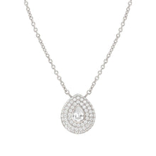 Load image into Gallery viewer, DOMINA NECKLACE SILVER WITH WHITE PAVÉ CZ TEAR DROP PENDANT 240406/015
