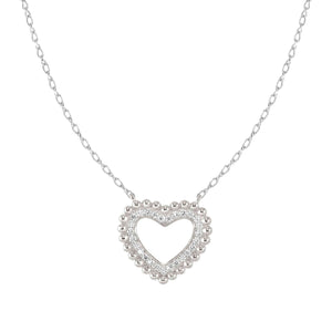 LOVECLOUD NECKLACE SILVER WITH CZ 240504/009 HEART