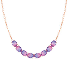 Load image into Gallery viewer, SYMBIOSI NECKLACE 240804/030 ROSE GOLD WITH PINK AND PURPLE TWO-TONE STONES
