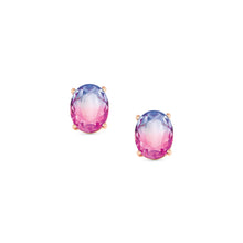 Load image into Gallery viewer, SYMBIOSI EARRINGS 240806/030 ROSE GOLD WITH PINK AND PURPLE TWO-TONE STONES
