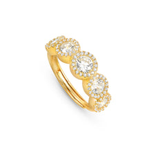 Load image into Gallery viewer, SEIDIVINA RING 241401/012 GOLD WITH MULTI WHITE CZ BAND

