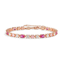 Load image into Gallery viewer, MOSAICA BRACELET 241602/011 22K ROSE GOLD, WHITE &amp; PINK CZ

