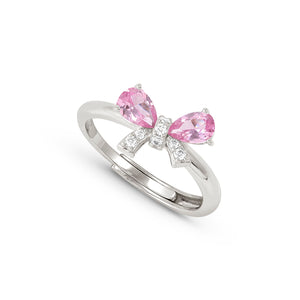 SHINE ME UP RING 241900/009 BOW WITH PINK CZ