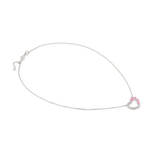 Load image into Gallery viewer, SHINE ME UP SILVER NECKLACE 241902/004 PINK HEART CZ PENDANT
