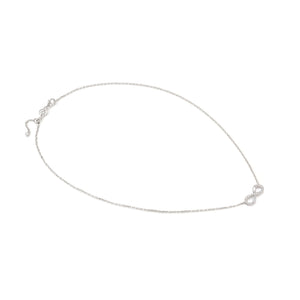 SHINE ME UP SILVER NECKLACE 241902/010 WHITE INFINITY CZ PENDANT