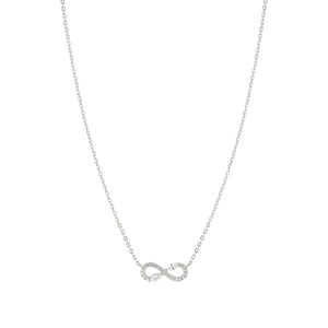 SHINE ME UP SILVER NECKLACE 241902/010 WHITE INFINITY CZ PENDANT