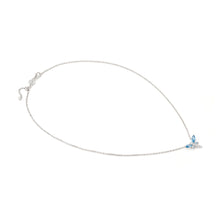Load image into Gallery viewer, SHINE ME UP SILVER NECKLACE 241902/011 BLUE &amp; WHITE DRAGONFLY CZ PENDANT
