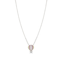 Load image into Gallery viewer, SHINE ME UP SILVER NECKLACE 241902/012 MULTICOLOUR HOT AIR BALLOON CZ PENDANT
