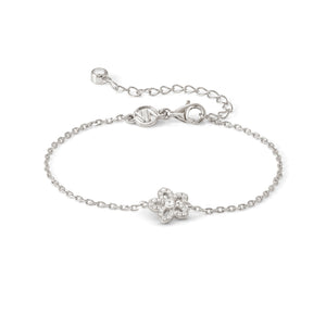 SWEETMADAME SILVER BRACELET 242005/010 SMALL FLOWER WHITE CZ