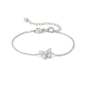 SWEETMADAME SILVER BRACELET 242005/040 SMALL BUTTERFLY WHITE CZ