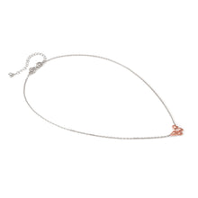 Load image into Gallery viewer, SWEETMADAME SILVER &amp; ROSE GOLD NECKLACE 242008/041 BUTTERFLY CZ PENDANT
