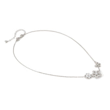 Load image into Gallery viewer, SWEETMADAME SILVER NECKLACE 242010/050 FLOWER &amp; BUTTERFLY WHITE CZ PENDANT
