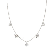 Load image into Gallery viewer, SWEETMADAME SILVER NECKLACE 242011/050 NATURE CZ PENDANTS
