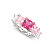Load image into Gallery viewer, DAYTONIGHT SILVER RING 242100/003 TONAL PINK CZ

