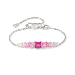 DAYTONIGHT SILVER BRACELET 242101/003 TONAL PINK CZ