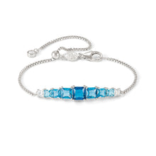 Load image into Gallery viewer, DAYTONIGHT SILVER BRACELET 242101/006 TONAL BLUE CZ
