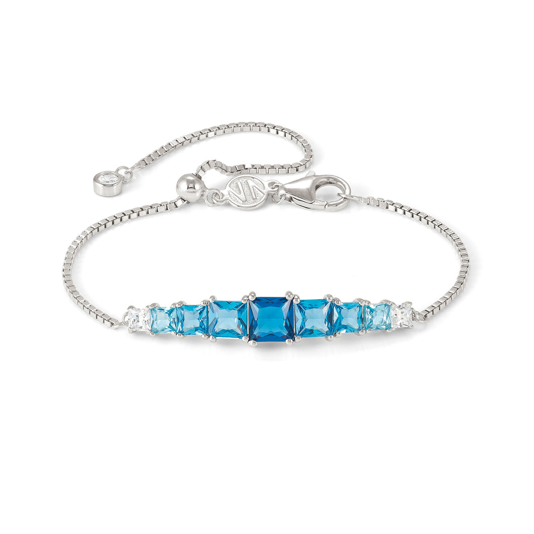 DAYTONIGHT SILVER BRACELET 242101/006 TONAL BLUE CZ