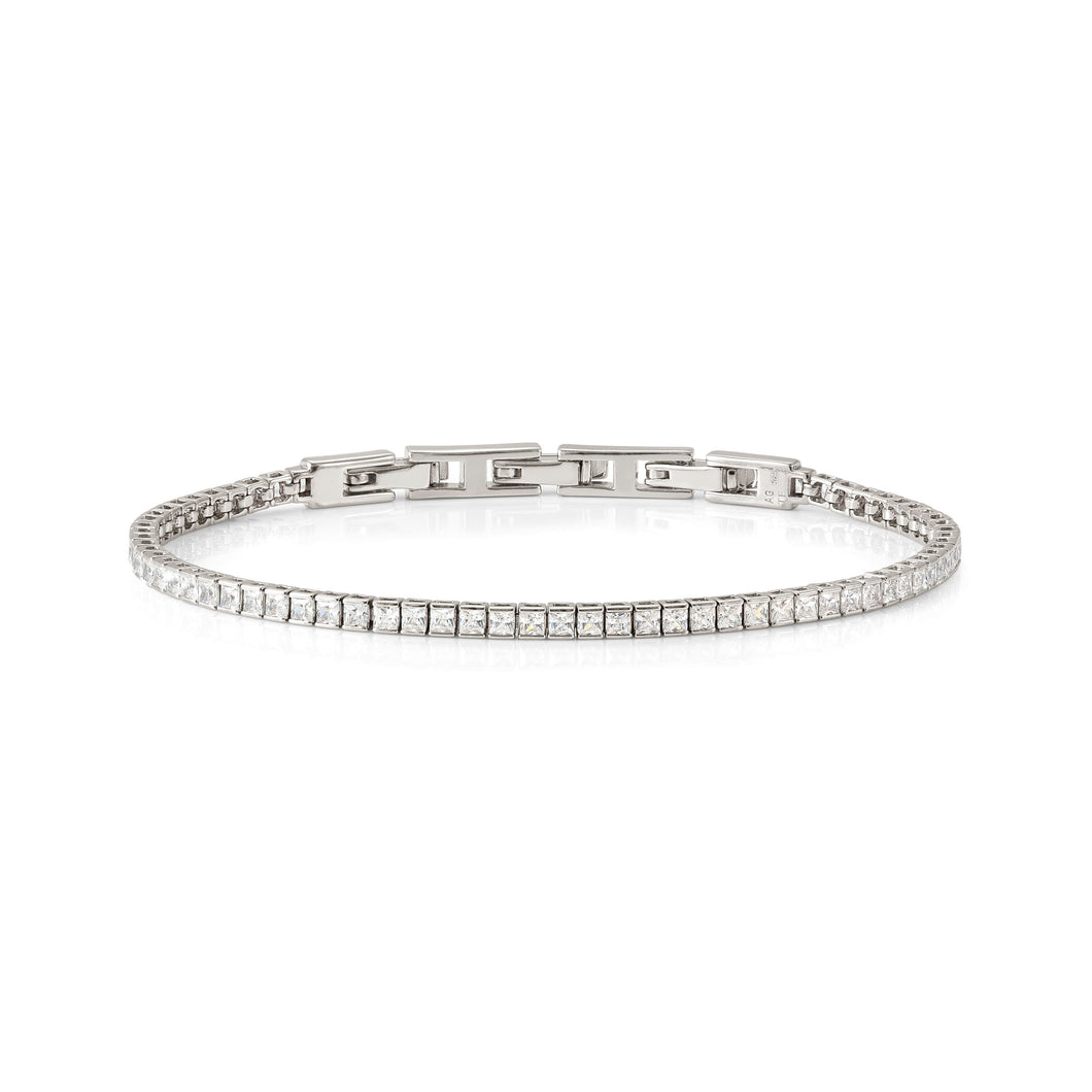 DAYTONIGHT SILVER TENNIS BRACELET 242102/010 WHITE CZ