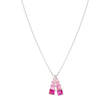 Load image into Gallery viewer, DAYTONIGHT SILVER NECKLACE 242104/003 TONAL PINK CZ PENDANT
