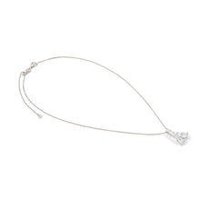 Load image into Gallery viewer, DAYTONIGHT SILVER NECKLACE 242104/010 WHITE CZ PENDANT
