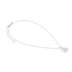 DAYTONIGHT SILVER NECKLACE 242104/010 WHITE CZ PENDANT