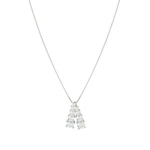 DAYTONIGHT SILVER NECKLACE 242104/010 WHITE CZ PENDANT