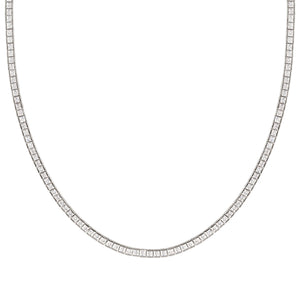 DAYTONIGHT SILVER TENNIS NECKLACE 242105/010 WHITE CZ