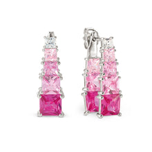 Load image into Gallery viewer, DAYTONIGHT SILVER EARRINGS 242106/003 TONAL PINK CZ
