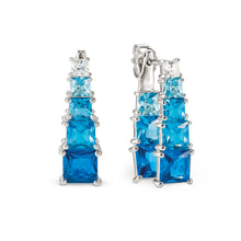 Load image into Gallery viewer, DAYTONIGHT SILVER EARRINGS 242106/006 TONAL BLUE CZ

