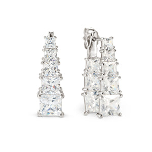DAYTONIGHT SILVER EARRINGS 242106/010 WHITE CZ