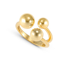 Load image into Gallery viewer, FASHION ERA GOLD RING 242201/012 TRIPLE SPHERES
