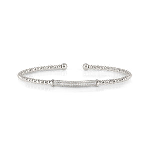 FASHION ERA SILVER BRACELET 242206/010 WITH WHITE CZ BAR