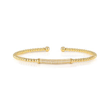 Load image into Gallery viewer, FASHION ERA GOLD BRACELET 242206/012 WITH WHITE CZ BAR
