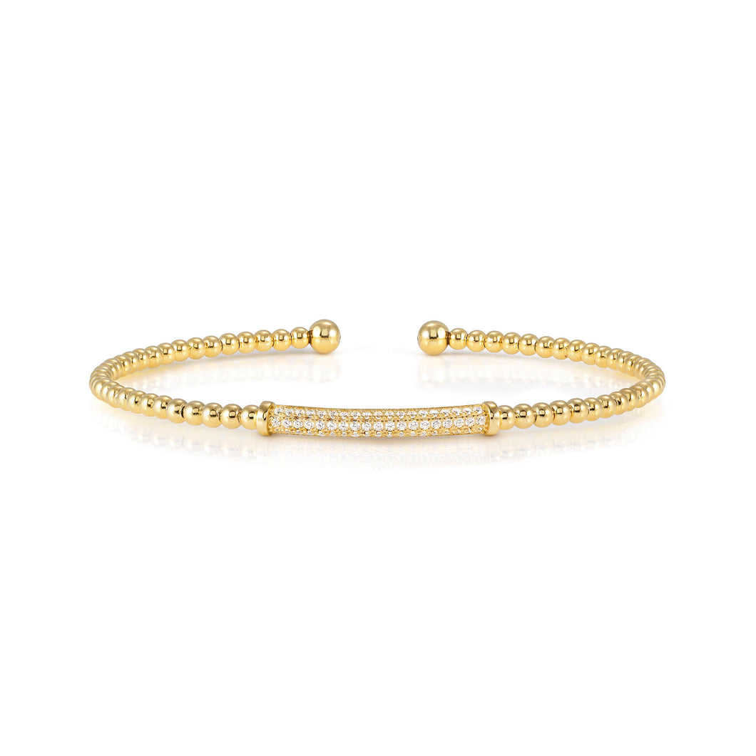 FASHION ERA GOLD BRACELET 242206/012 WITH WHITE CZ BAR