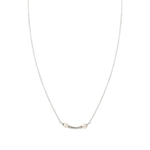 FASHION ERA SILVER NECKLACE 242208/010 WITH PEARLS