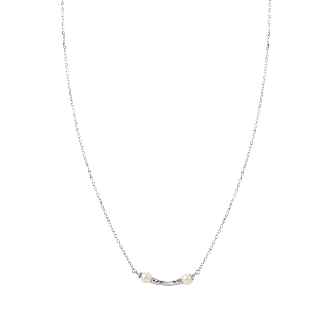 FASHION ERA SILVER NECKLACE 242208/010 WITH PEARLS
