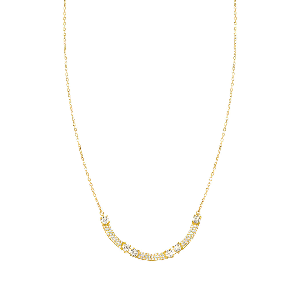 FASHION ERA GOLD NECKLACE 242210/012 WITH CZ