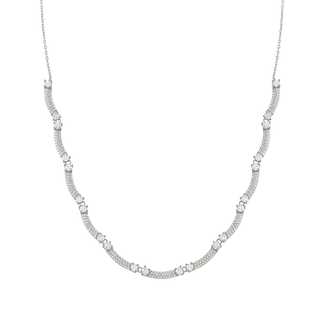 FASHION ERA SILVER NECKLACE 242211/010 WITH CZ