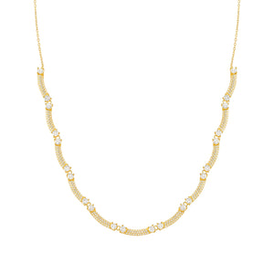FASHION ERA GOLD NECKLACE 242211/012 WITH CZ