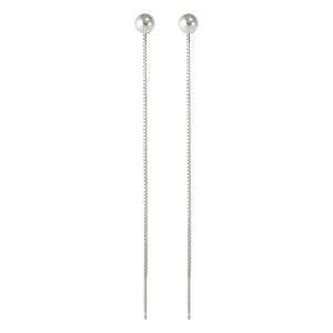 FASHION ERA SILVER EARRING 242216/010 WITH DROP CHAIN